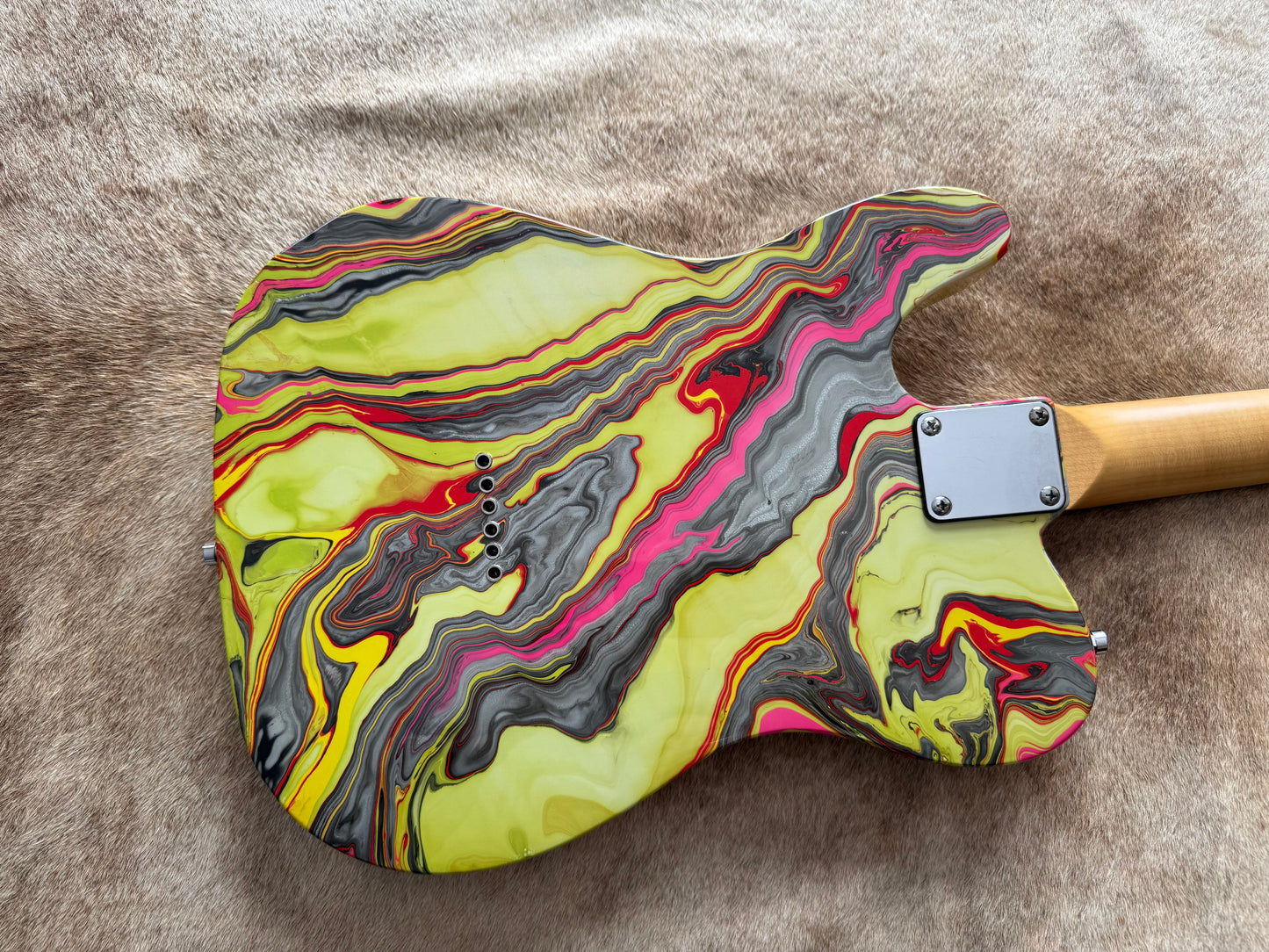 HSS Strat Style Electric Guitar – Green Swirl