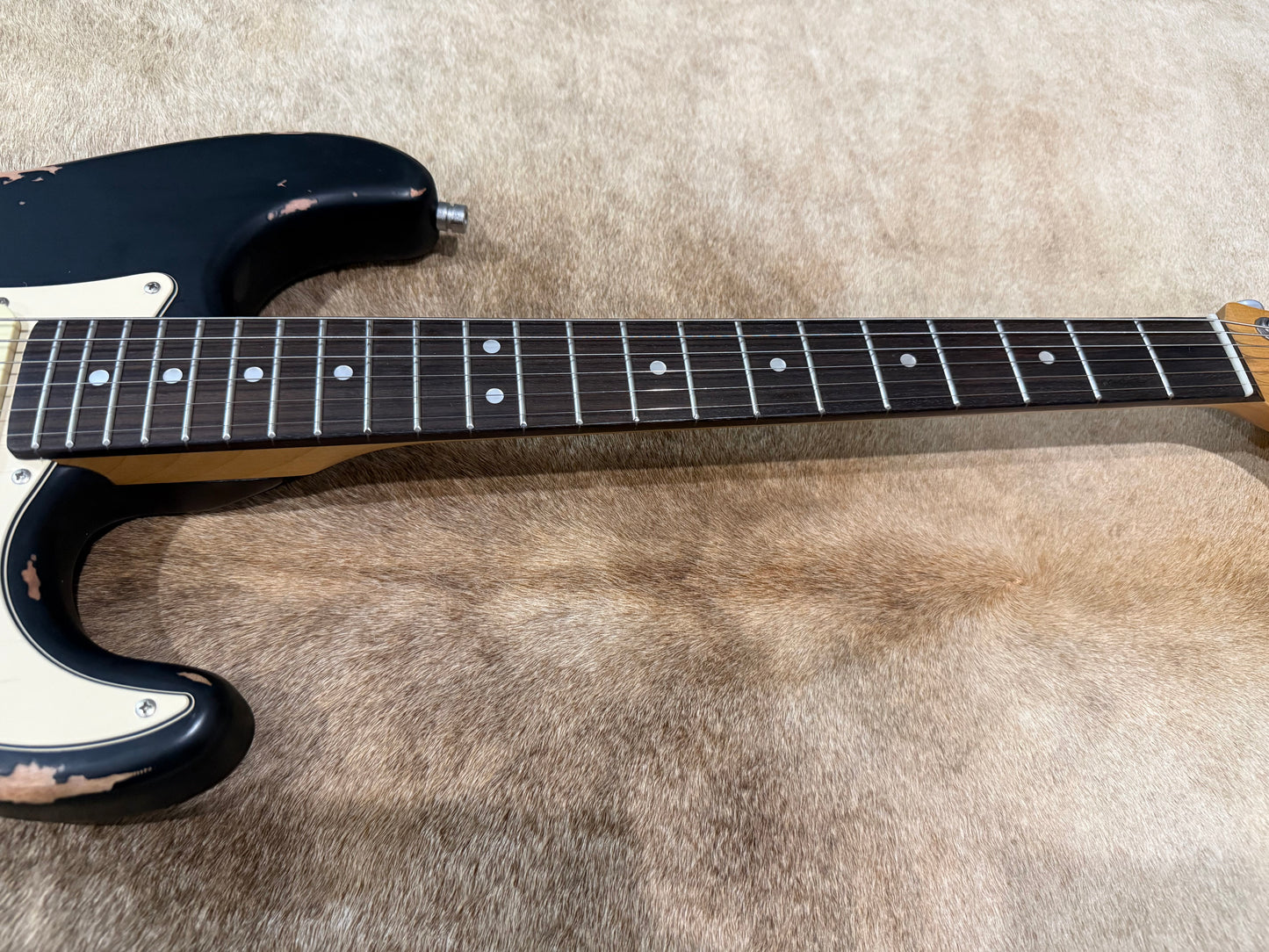 HSS Strat Style Electric Guitar – Black over Sunburst