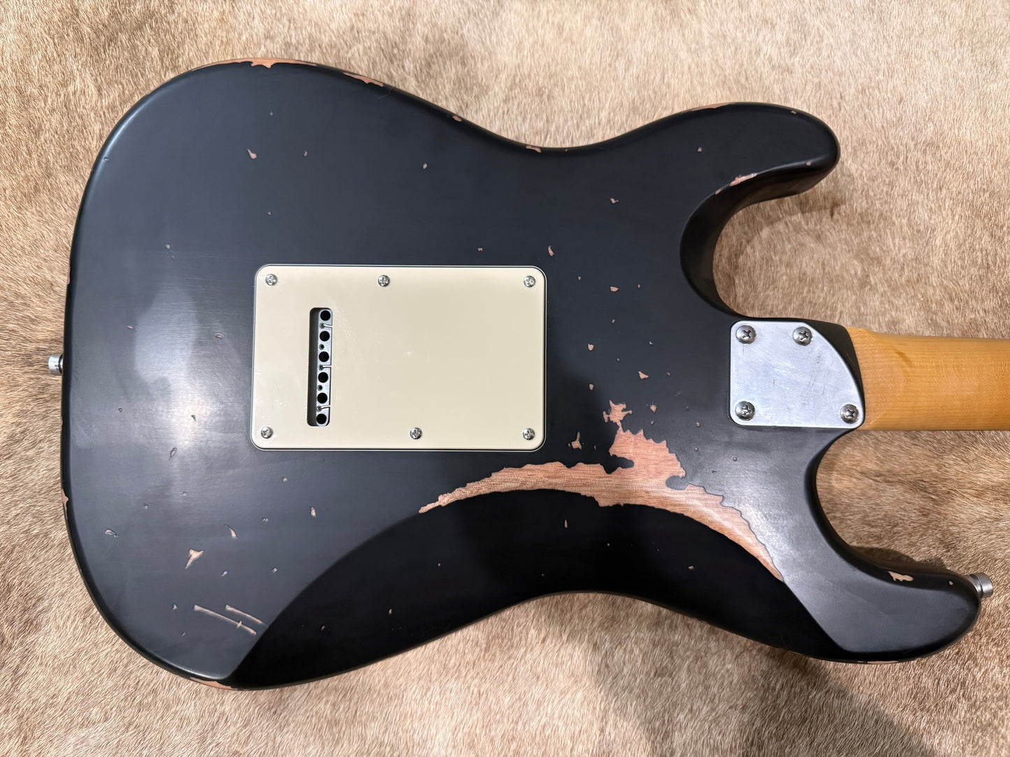 HSS Strat Style Electric Guitar – Black over Sunburst