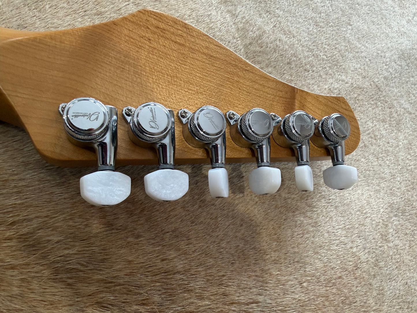 HSS Strat Style Electric Guitar – Hand-Painted Blue Smear