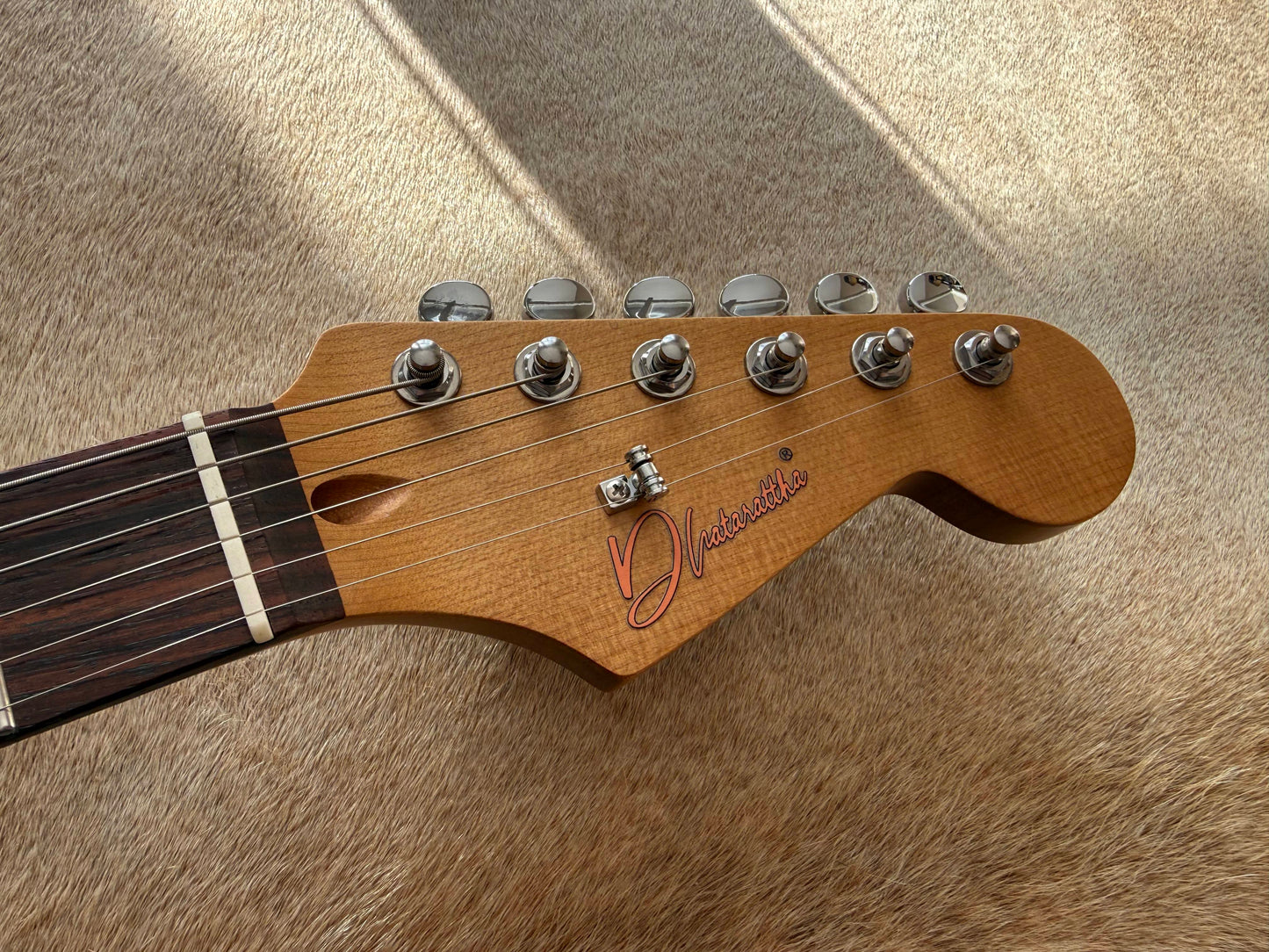 HSS Strat Style Electric Guitar – Silver Over Sunburst
