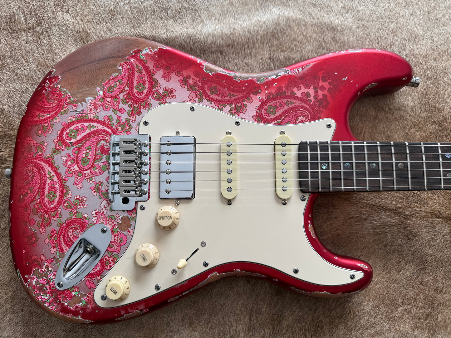 HSS Strat Style Electric Guitar – Paisley Relic