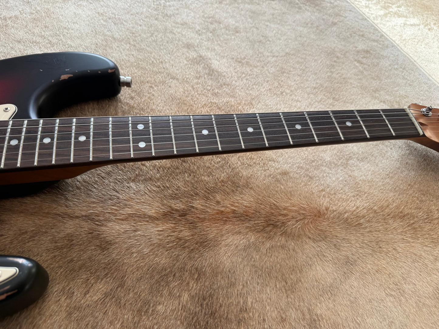 HSS Strat Style Electric Guitar – Sunburst Relic