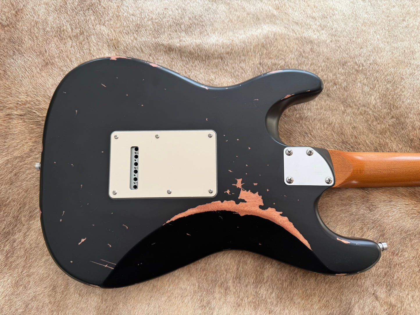 HSS Strat Style Electric Guitar – Sunburst Relic
