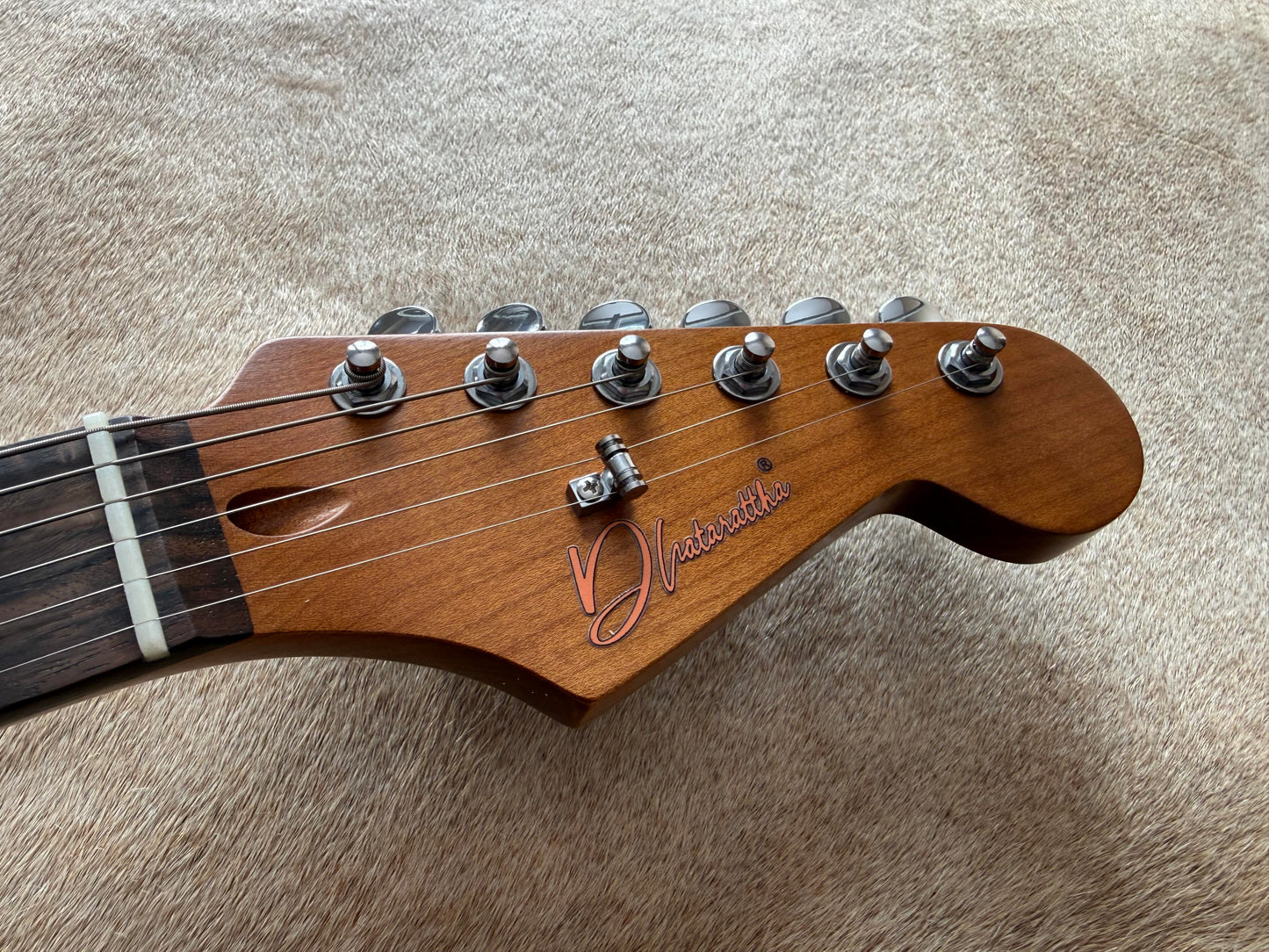 HSS Strat Style Electric Guitar – Surfblue Over Sunburst