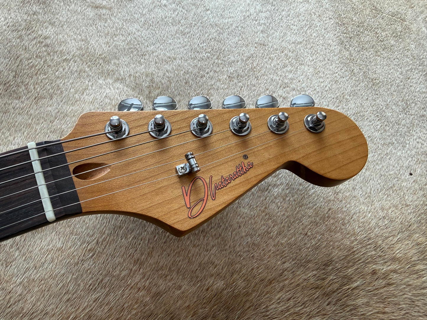HSS Strat Style Electric Guitar – Surfgreen Over Sunburst