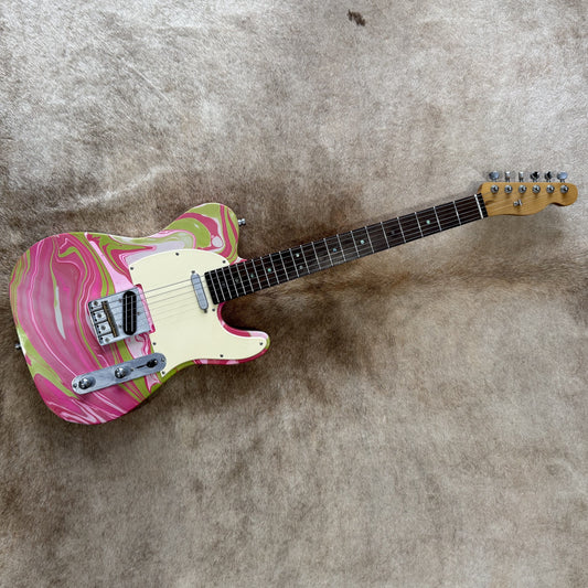 HSS Strat Style Electric Guitar – Red Swirl