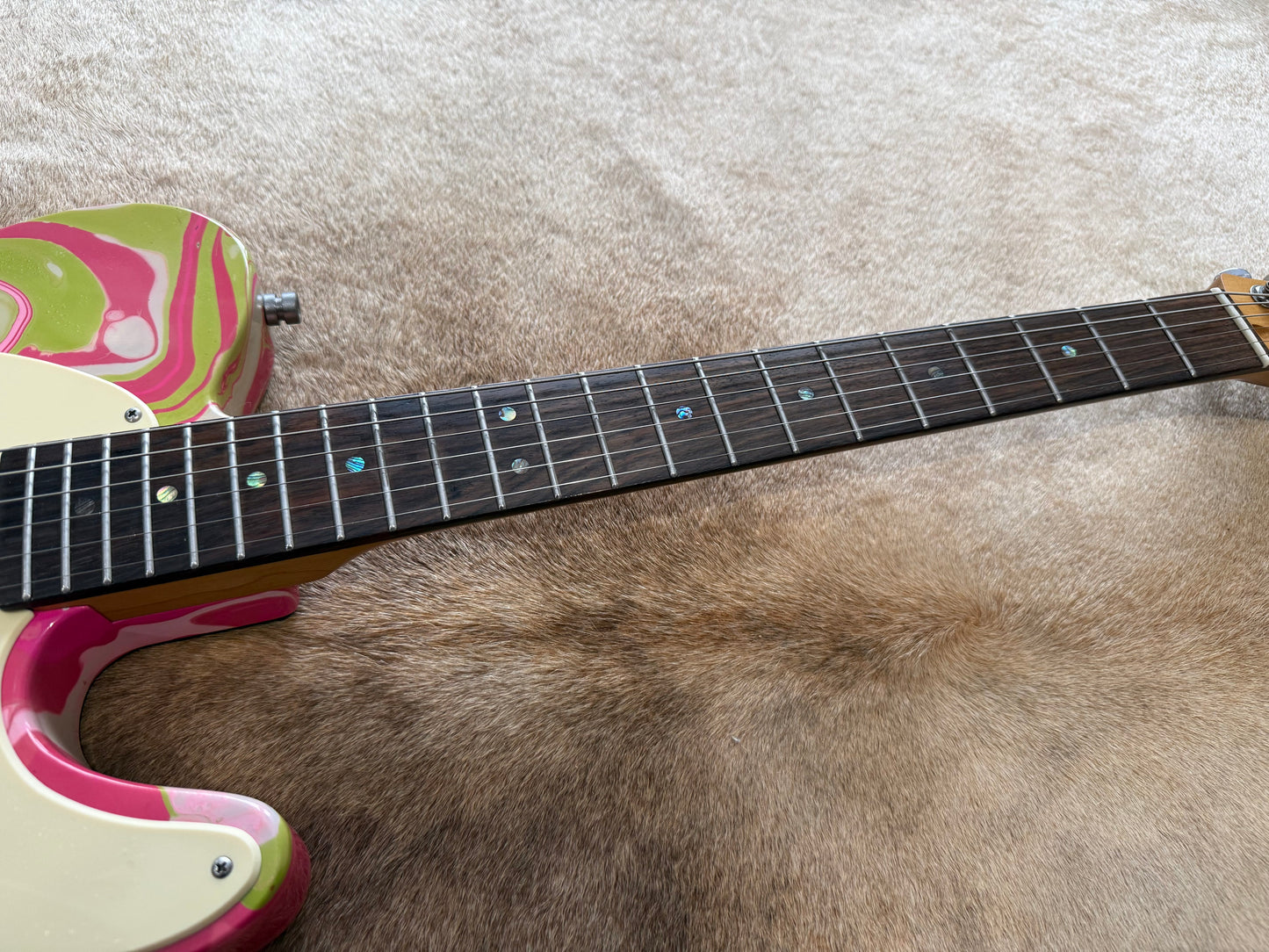 HSS Strat Style Electric Guitar – Red Swirl