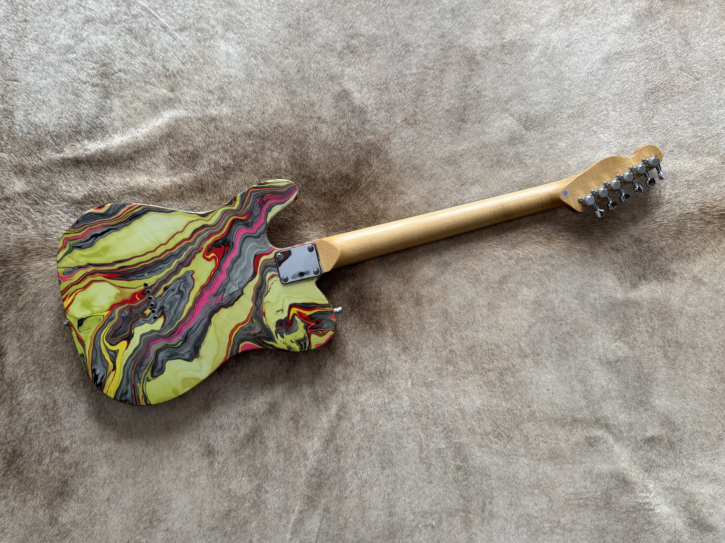 HSS Strat Style Electric Guitar – Green Swirl