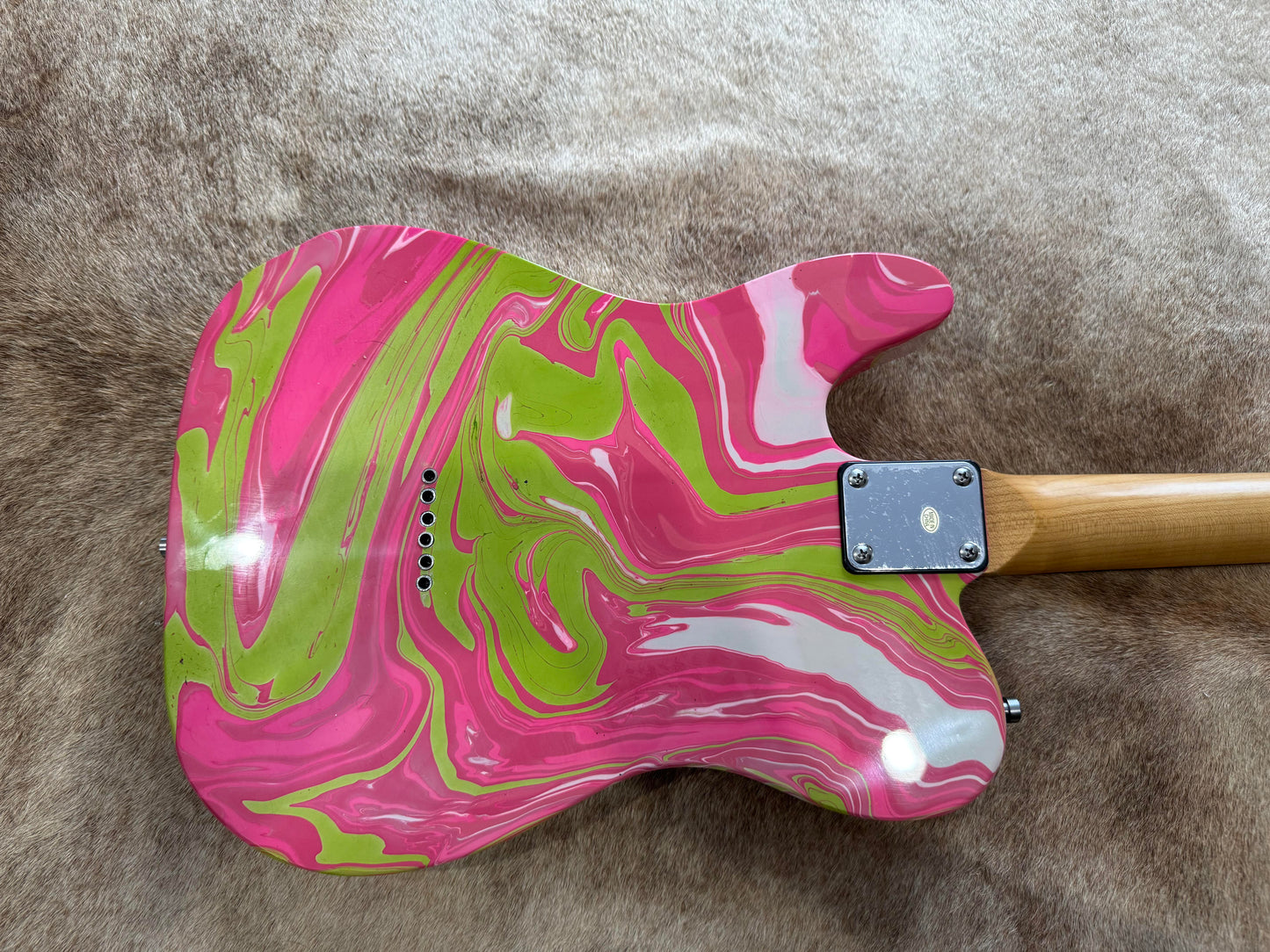 HSS Strat Style Electric Guitar – Red Swirl