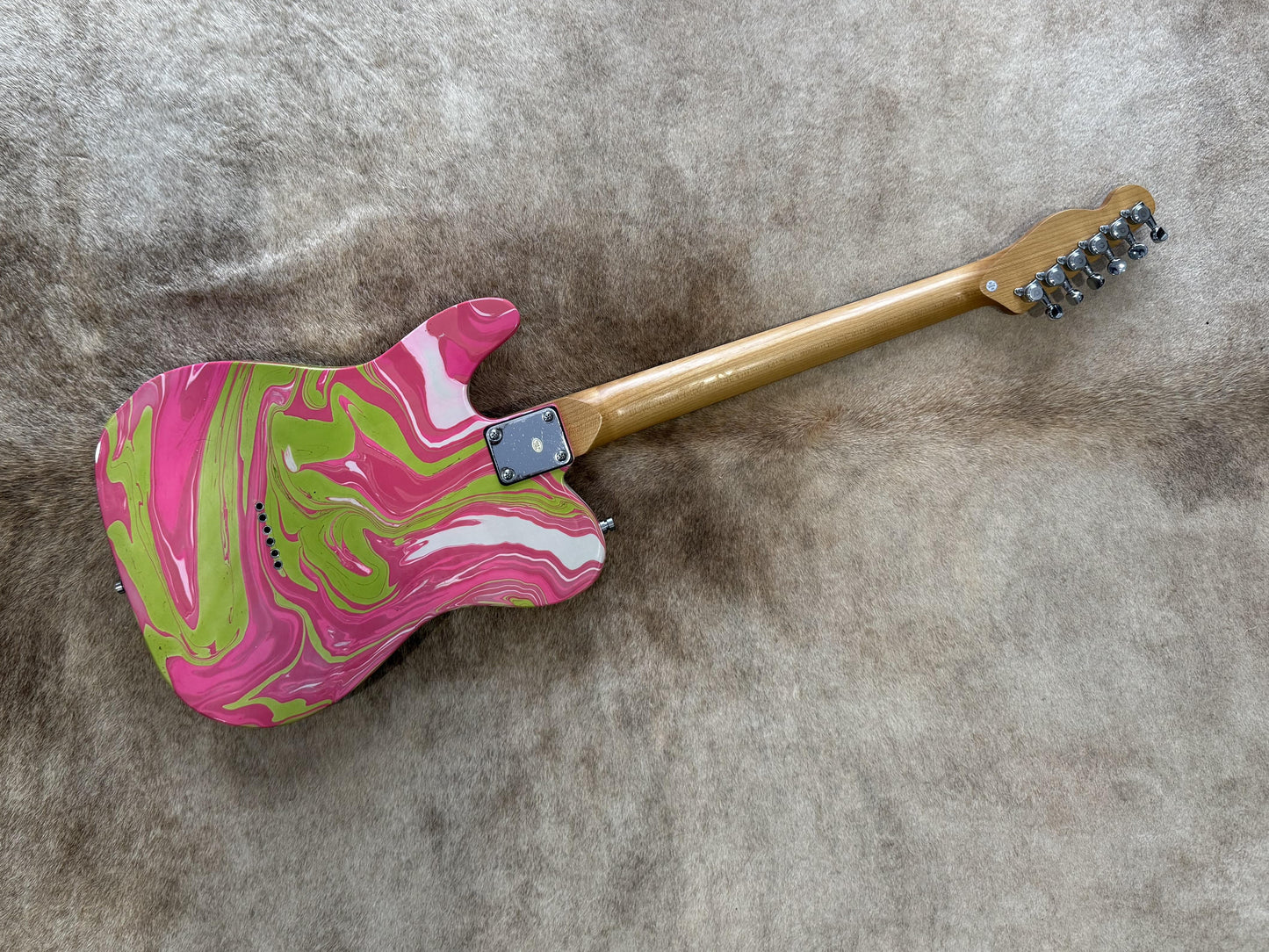 HSS Strat Style Electric Guitar – Red Swirl