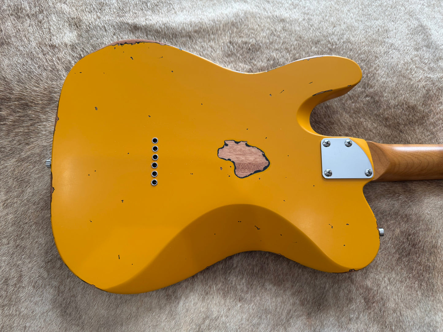 HSS Strat Style Electric Guitar – Yellow Over Sunburst